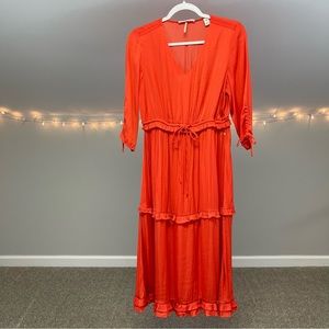 Scotch and Soda Ruffle Midi Dress